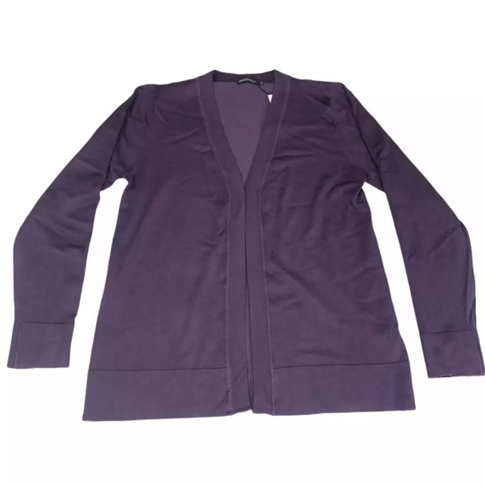 Urban Coco Women's Cardigan Sweater Purple Open Front Long Sleeve 2XL New